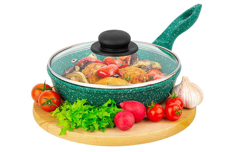 

Сковорода универсальная Elan Gallery Гармония вкуса 20 см черный 120631, Зеленый;прозрачный, Elan Gallery-75