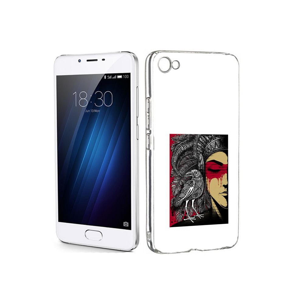 

Чехол MyPads Tocco для Meizu U20 девушка с вороном в абстракции (PT50622.85.311), Прозрачный, Tocco