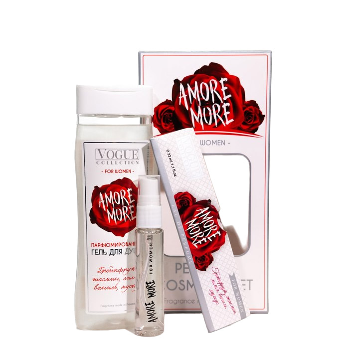 Подарочный набор женский Amore More, гель для душа 250 мл, парфюмерная вода 30 мл сексуальный продукт женский зажим для сосков клип для груди массаж усиленный вакуум присоска насос игрушка