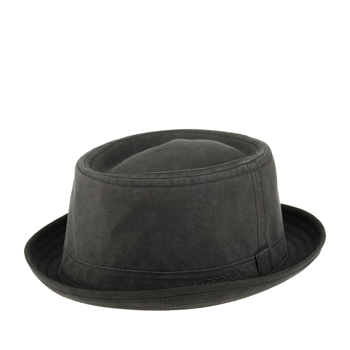 Шляпа унисекс Stetson 1691103 PORK PIE DELAVE ORGANIC COTTON черная, р.63