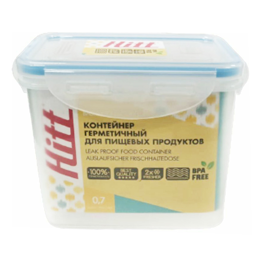 

Контейнер для пищевых продуктов Hitt герметичный 0,7 л, Прозрачный