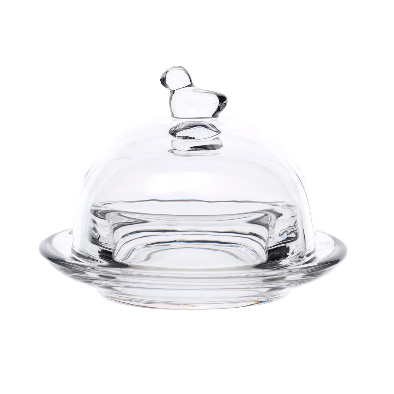 

Икорница, 9 см, с крышкой, стекло, Птичка, Clear