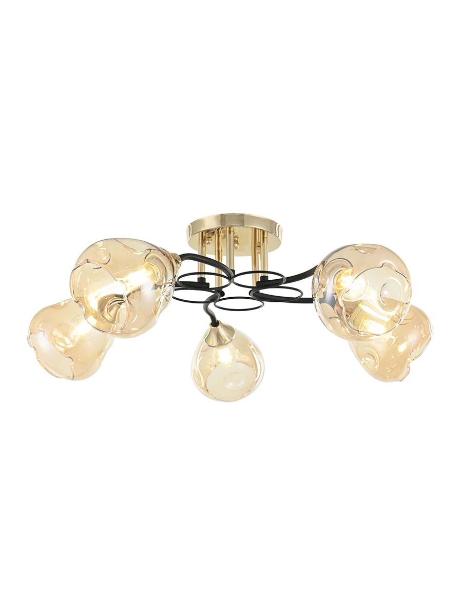 

Люстра потолочная Arte Perfetto Luce 333271255FGBK 5хE27х40W, 3332.7125.5.FG.BK