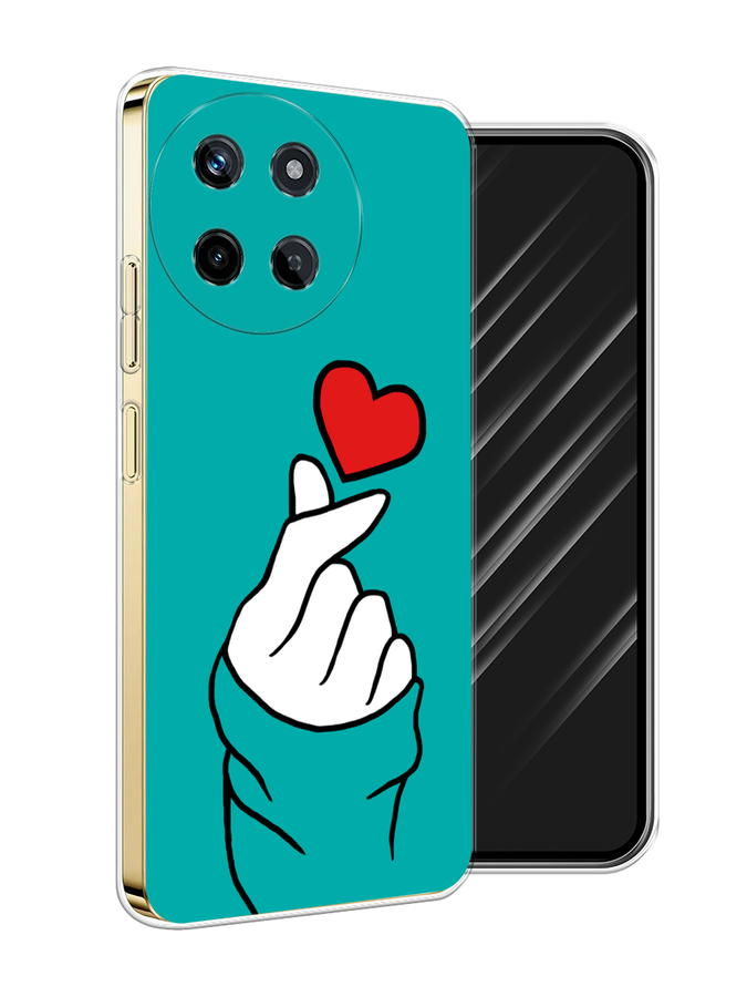 

Чехол Awog на Realme 11 4G "Маленькое сердечко", Голубой;белый;красный, 2515150-1