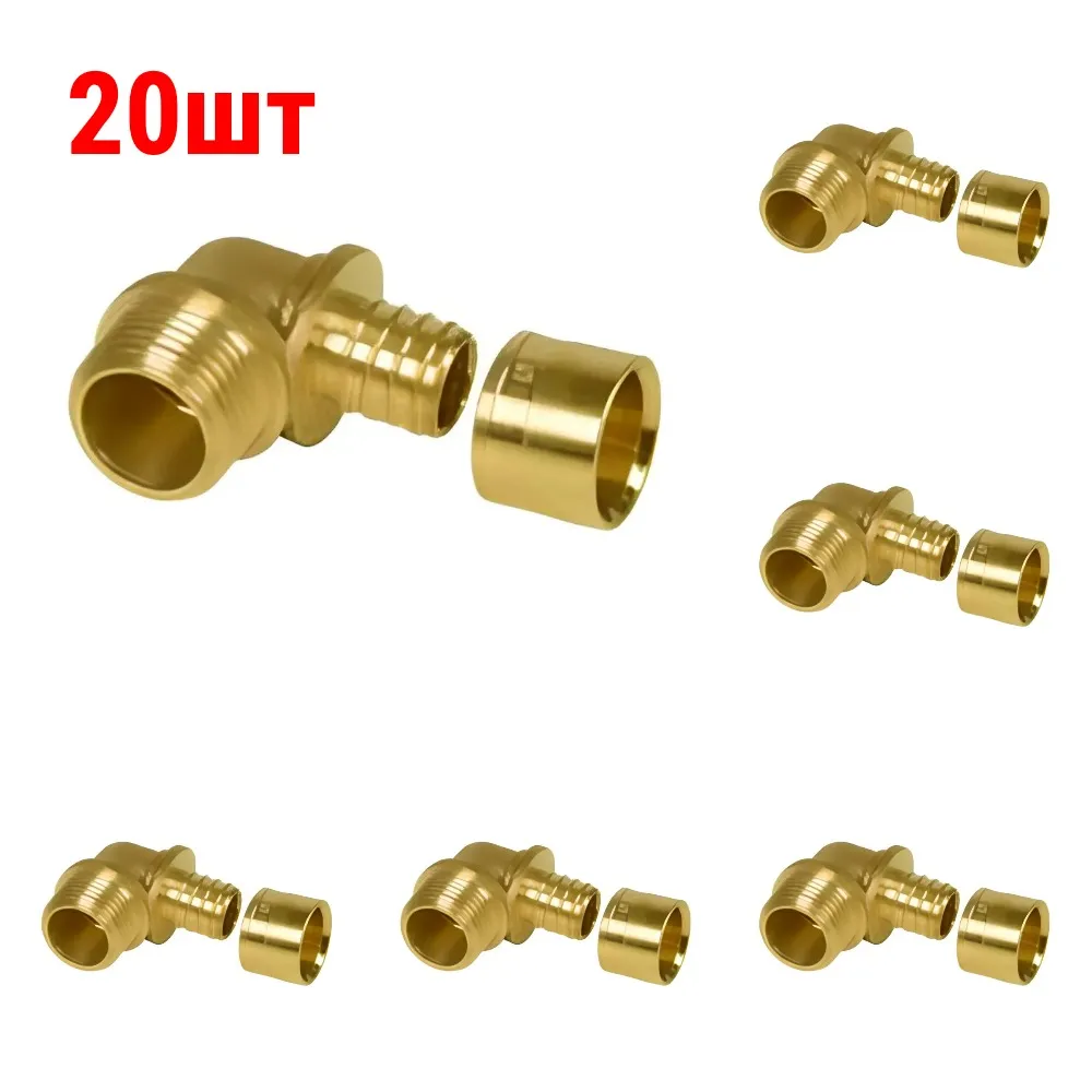 

Угольник-переходник Gummel 3/4"НР-25 с наружной резьбой, 10 бар (20 шт.)