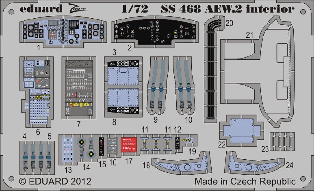 

Цветное фототравление для Sea King AEW.2 interior S. A. Eduard SS468