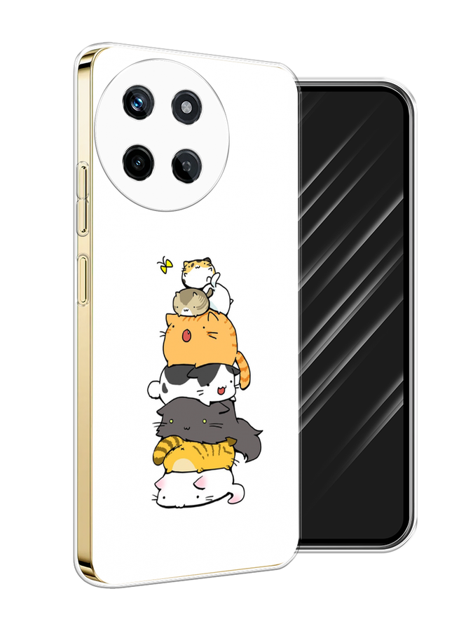 

Чехол Awog на Realme 11 4G "Бутерброд из котиков", Коричневый;белый;серый, 2515150-1