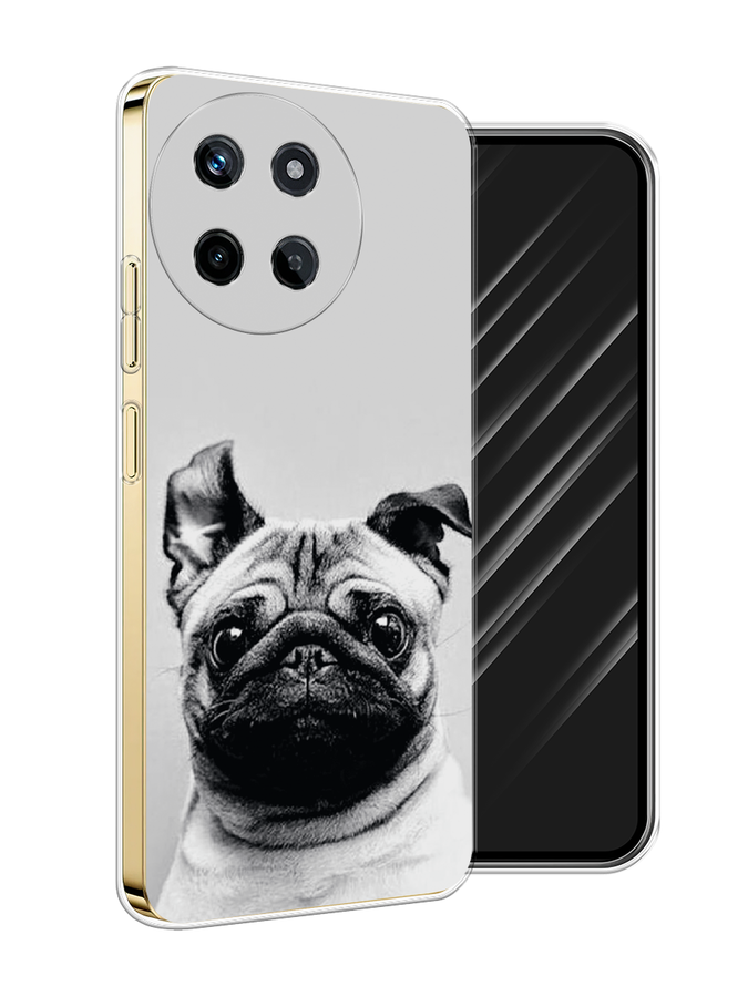 

Чехол Awog на Realme 11 4G "Ушастый мопс", Серый, 2515150-1