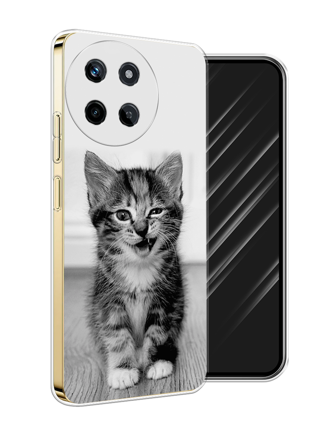 

Чехол Awog на Realme 11 4G "Подмигивающий котенок", Черный;серый, 2515150-1
