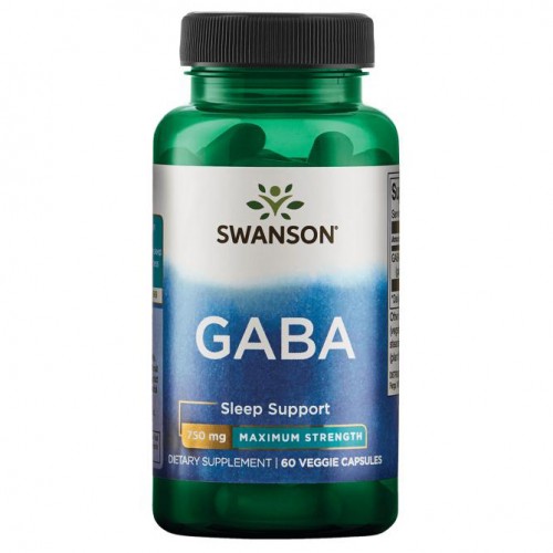 Купить Гамма-аминомасляная кислота SWANSON Gaba капсулы 750 мг 60 шт.
