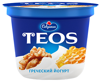 Йогурт Teos Греческий грецкий орех и мед 2% 250 г