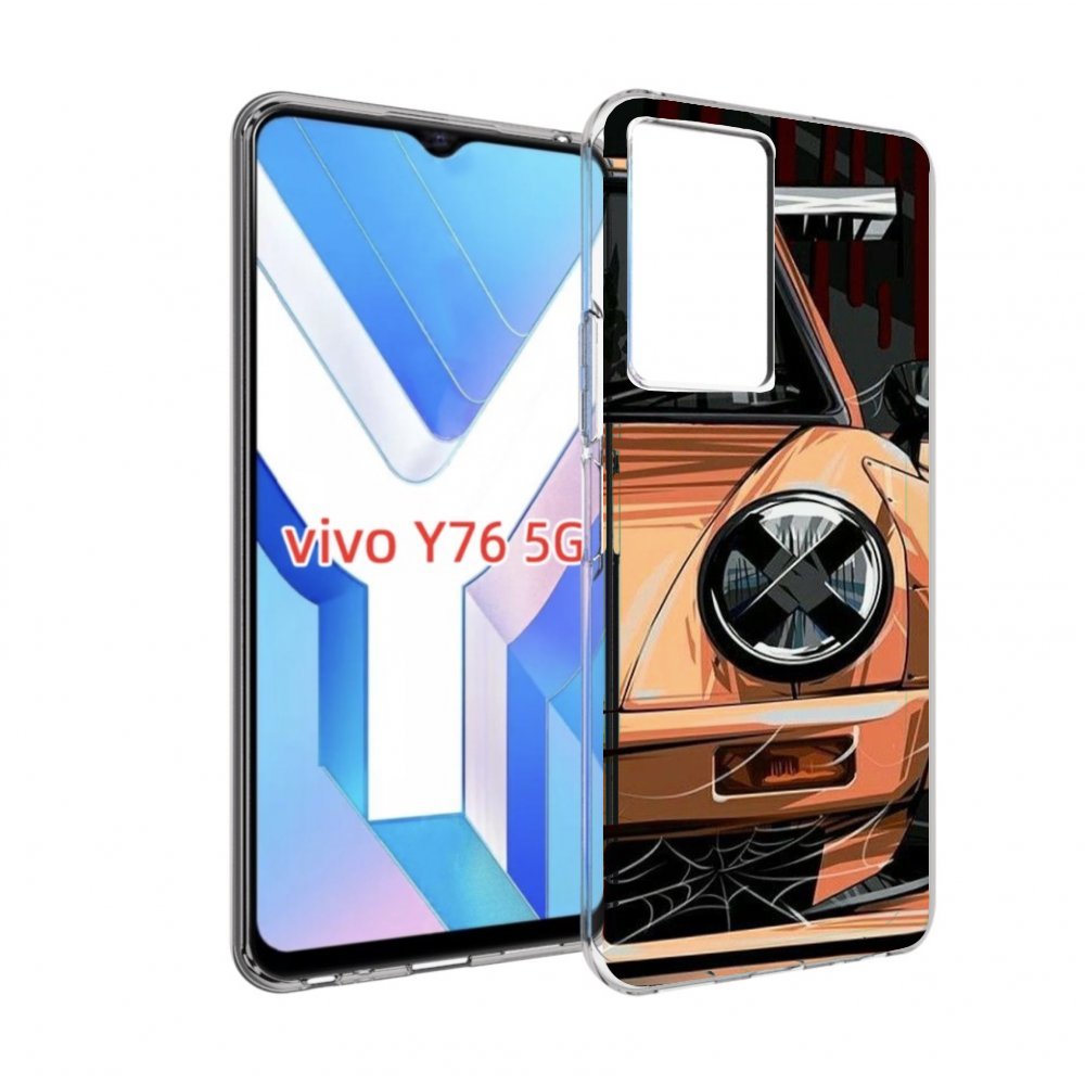 

Чехол Mypads Порш Мужской Для Vivo Y76 5G, Прозрачный, Tocco