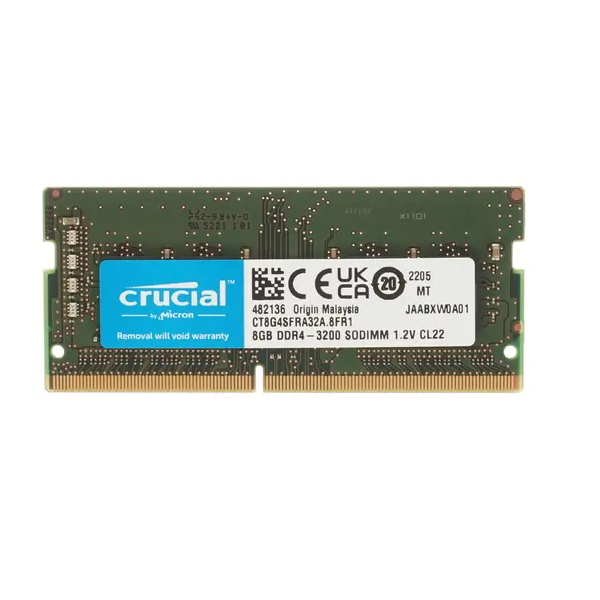 

Оперативная память Crucial (CT8G4SFRA32A), DDR4 1x8Gb, 3200MHz