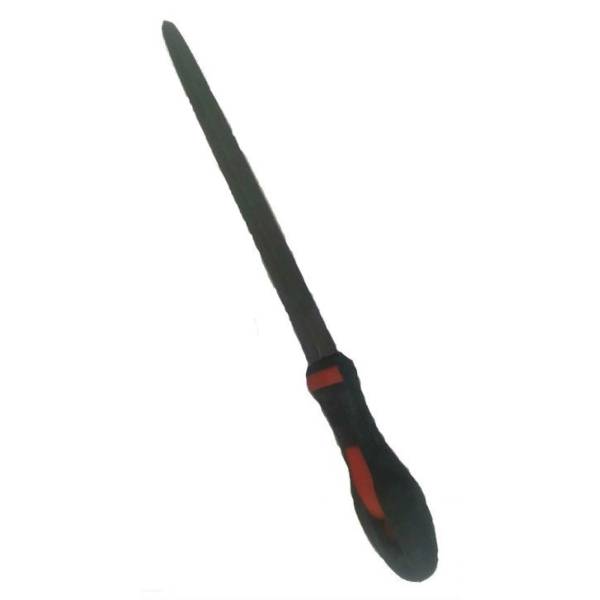 Треугольный зауженный напильник с ручкой PVC (200 мм, насечка №3 мелкая) BAUM 3753200