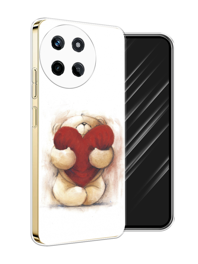 

Чехол Awog на Realme 11 4G "Мишка с сердцем 1", Белый;бордовый;бежевый, 2515150-1