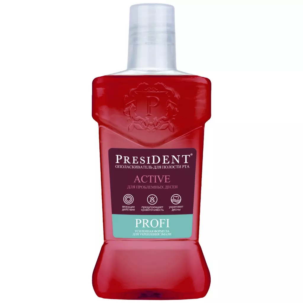 

Ополаскиватель для рта PRESIDENT Active, 250 мл, Active