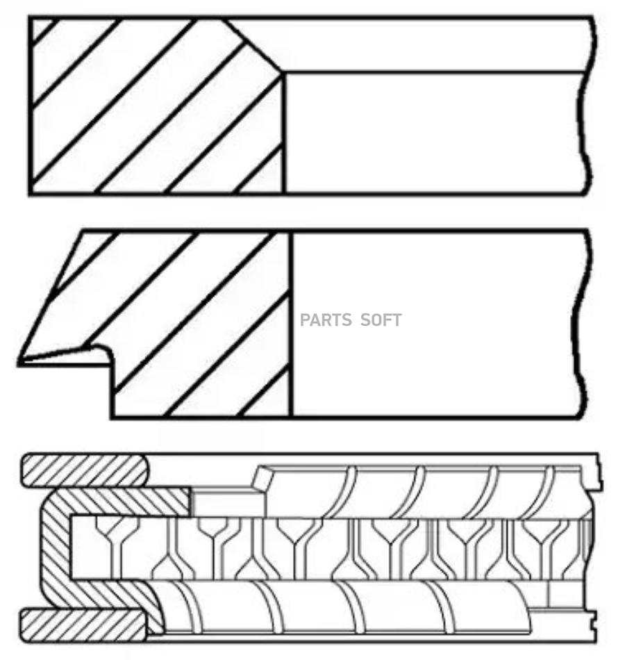 Кольца Поршневые D89 +0.5\ Nissan X-Trail Qr25De 03 1Шт GOETZE ENGINE 0843600700