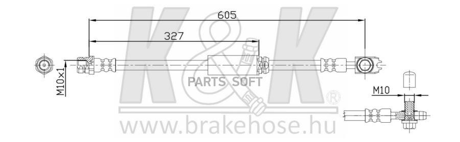 

Шланг Тормозной Передн Vw: Passat (3c*) 05- F L+R K&K FT0247