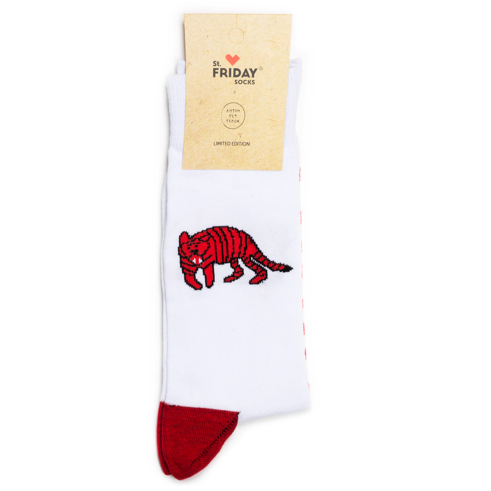 

Носки унисекс St. Friday Socks Tigr Anton белые 38-41, Белый, Tigr Anton