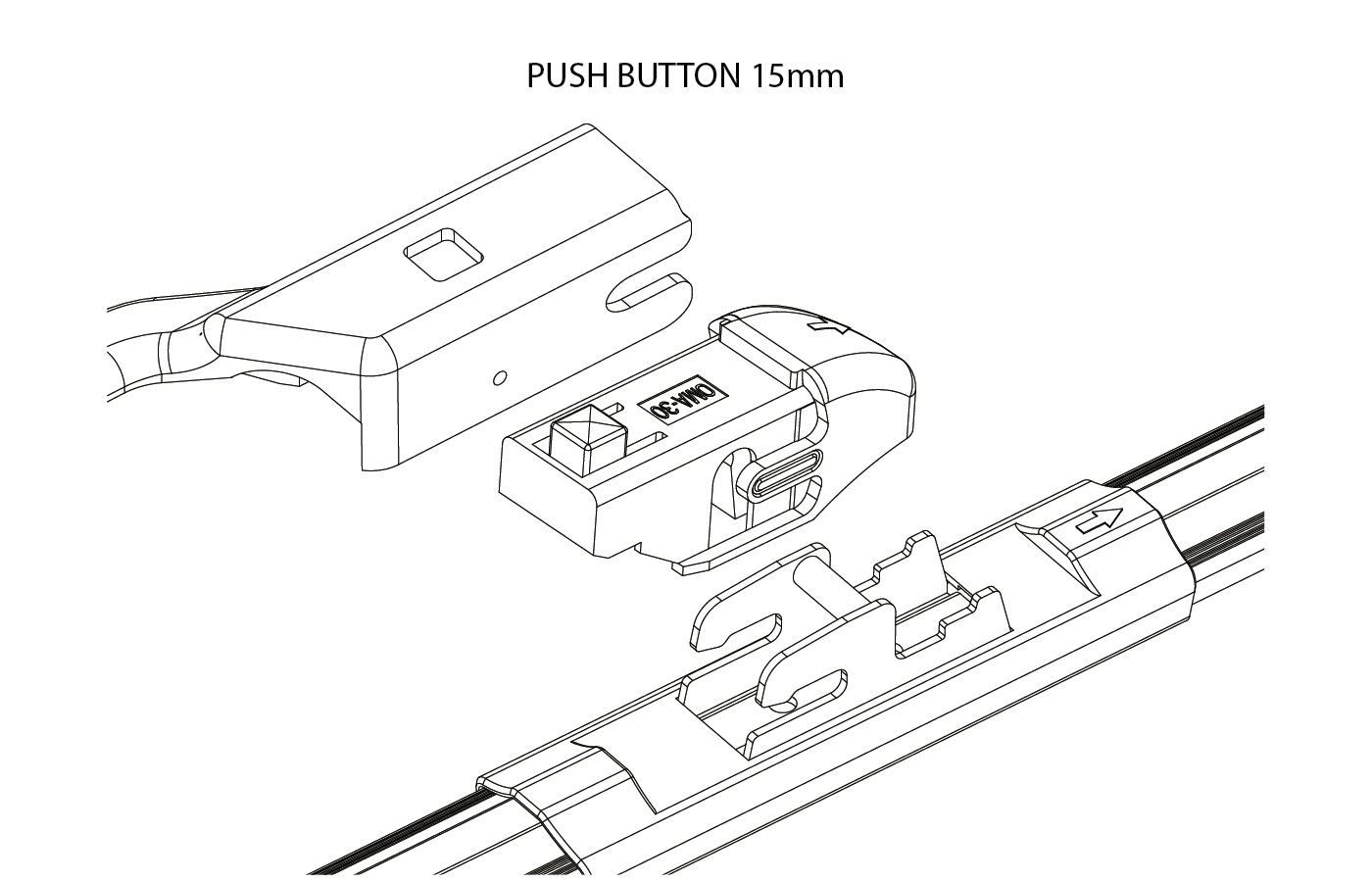 Osawa адаптеры OMA30 (PUSH BUTTON 15mm) 2шт.