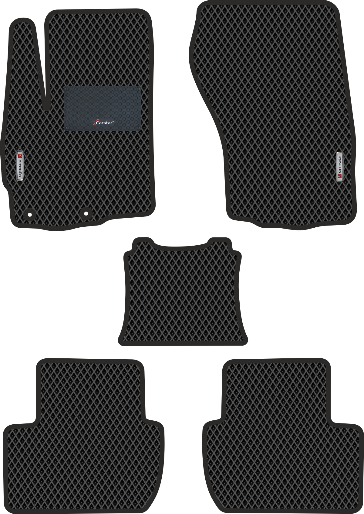 

Коврики Kupi-Kovrik EVA для Citroen C-Crosser (2007-2013), чёрный, подпятник, 2 эмблемы