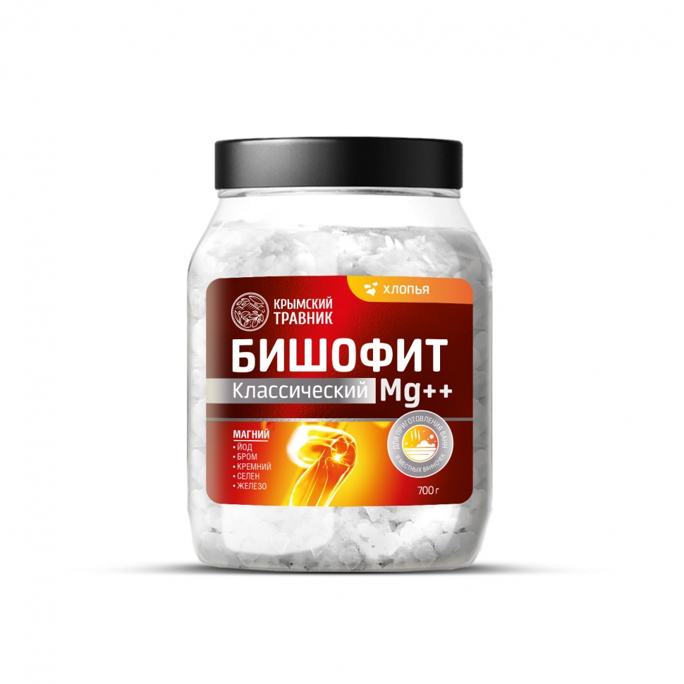 

Концентрат Крымский Травник Бишофит Mg ++ Классический в хлопьях 700 г