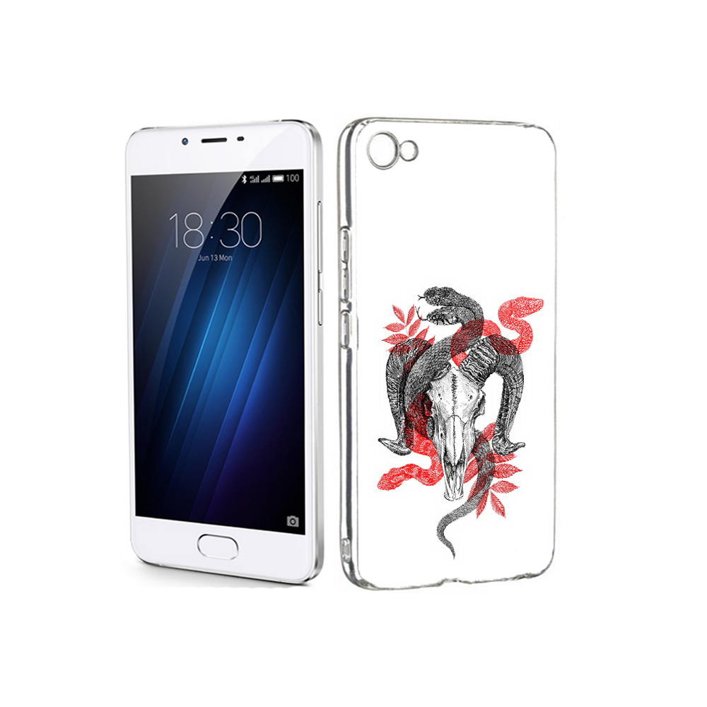 

Чехол MyPads Tocco для Meizu U20 змея в черепе рисунок (PT50622.85.365), Прозрачный, Tocco