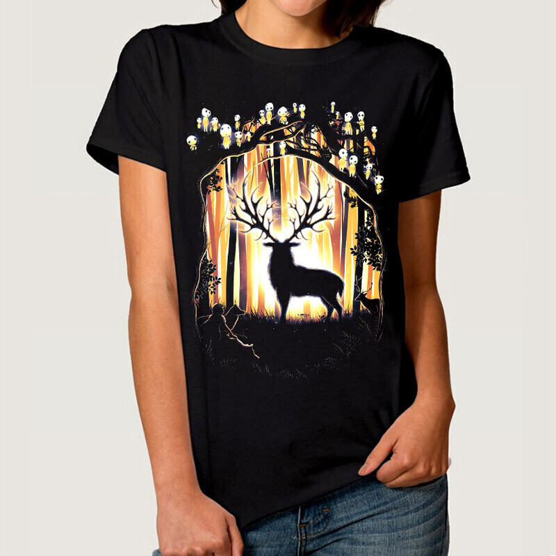 

Футболка женская Dream Shirts Принцесса Мононоке Женская 10007141 черная M, Принцесса Мононоке Женская 10007141