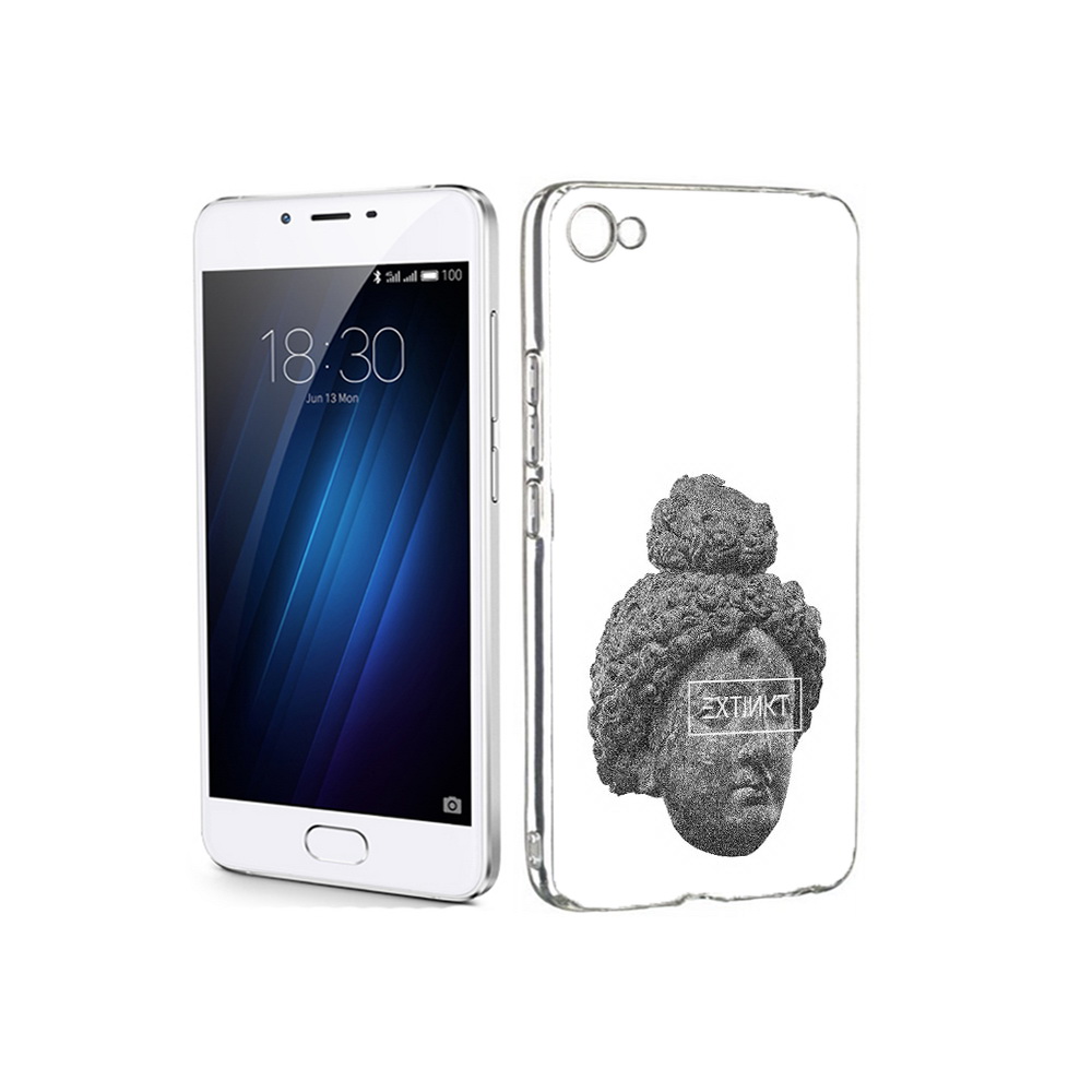 

Чехол MyPads Tocco для Meizu U20 каменное лицо девушки (PT50622.85.383), Прозрачный, Tocco