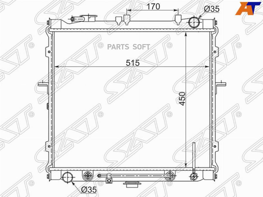 

SAT Радиатор KIA SPORTAGE 2.0 94-03