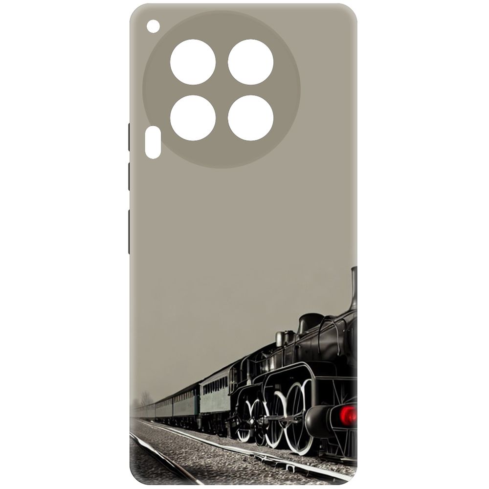 Чехол-накладка Krutoff Soft Case Паровоз для TECNO Camon 30 5G черный