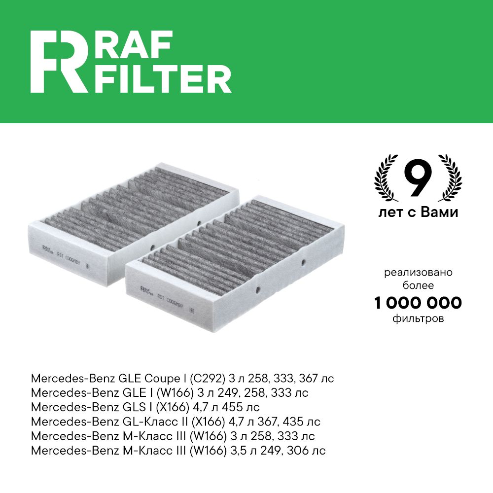 

Фильтр салона RAF Filter RSTC006MBY Mercedes GLE C292, GLE W166, GLS X166, GL X166, M W166