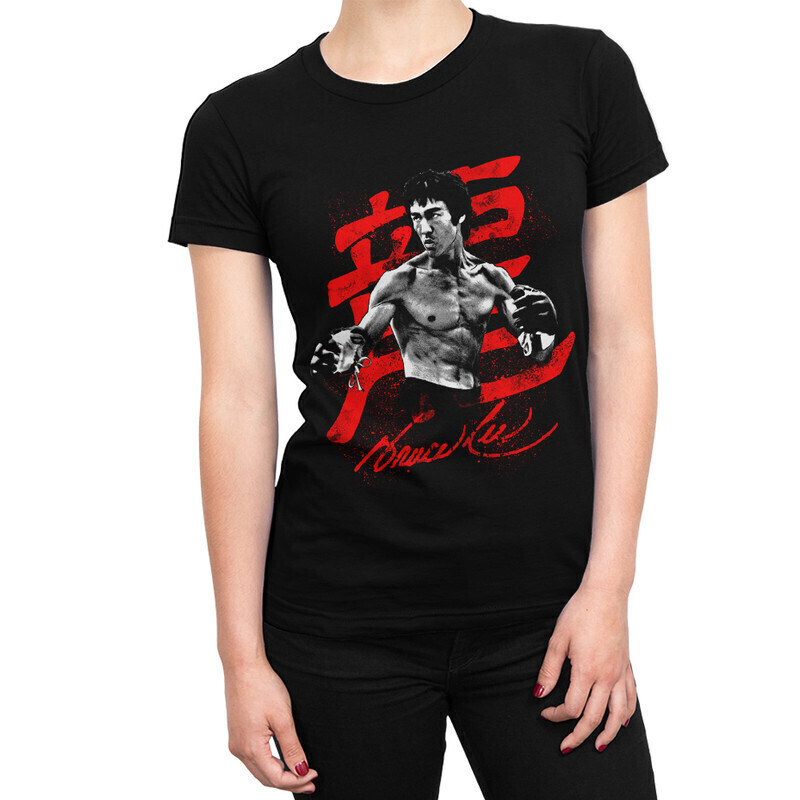 

Футболка женская Dream Shirts Брюс Ли Женская 10007181 черная XS, Брюс Ли Женская 10007181