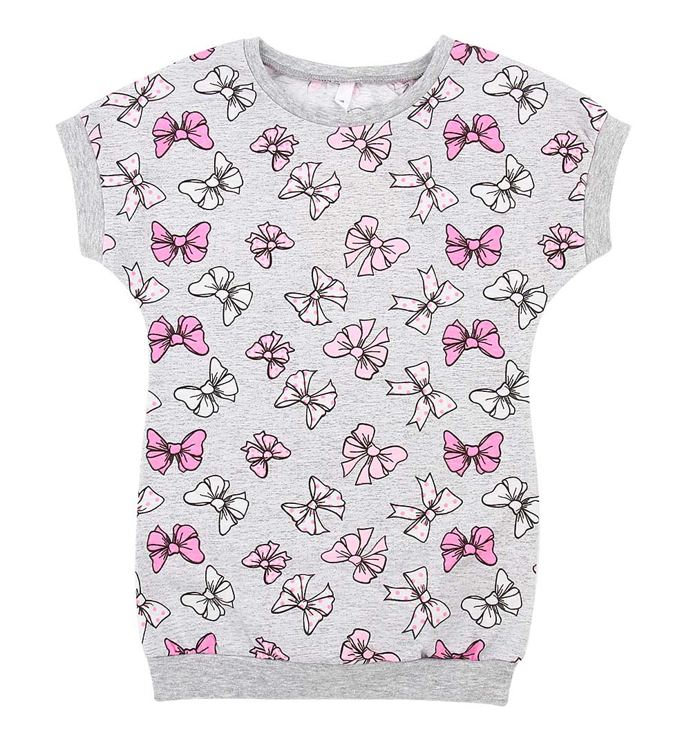 

Платье-туника Leader Kids Бантики серый р.110, GL000610330