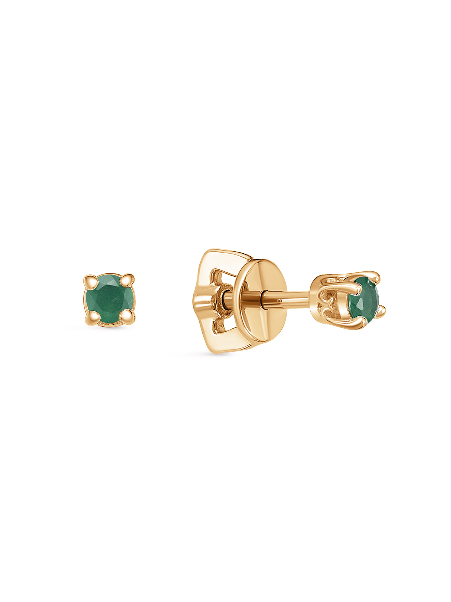 

Серьги-пусеты из серебра SamoroDki Jewelry 2-138-07, агат, 2-138-07