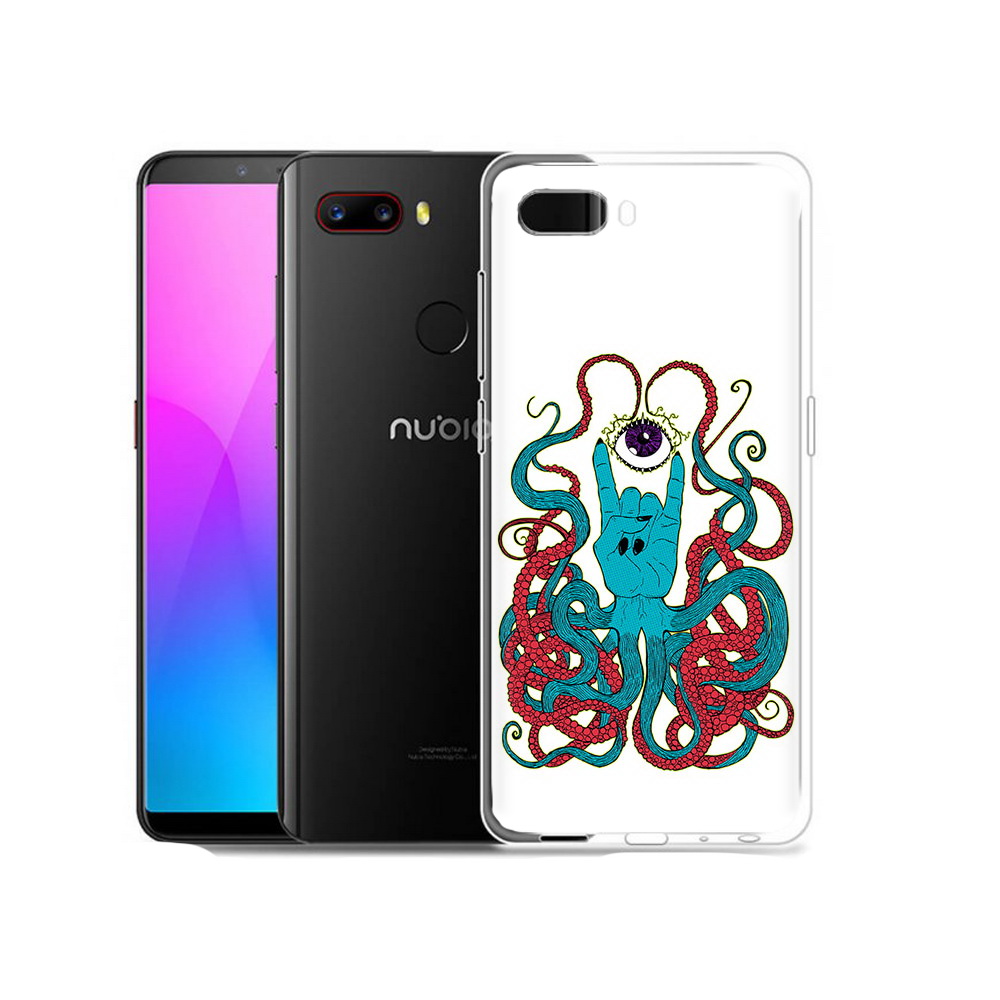 

Чехол MyPads Tocco для ZTE Nubia Z18 осьминог-рука абстракция (PT115657.463.530), Прозрачный, Tocco