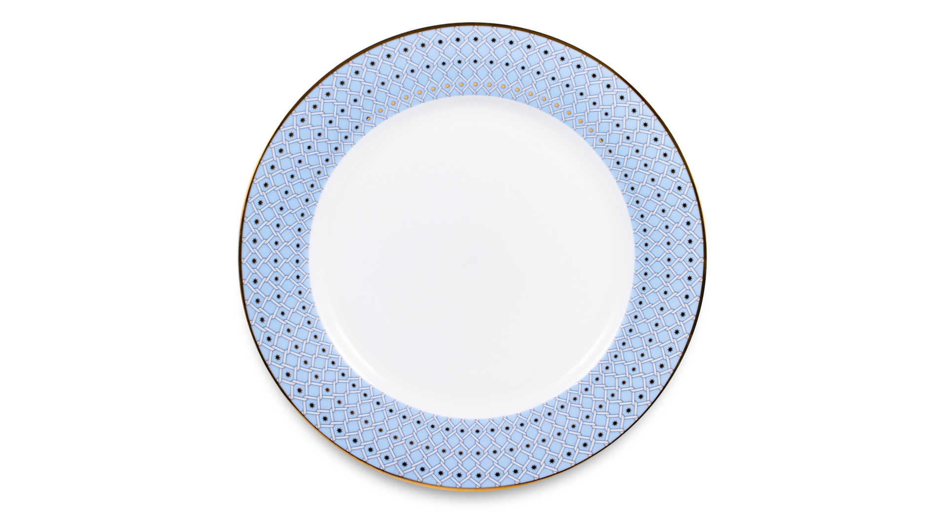 

Тарелка обеденная ИФЗ Азур1 Стандартная2, 27 см, фарфор костяной, белый костяной, Голубой;белый