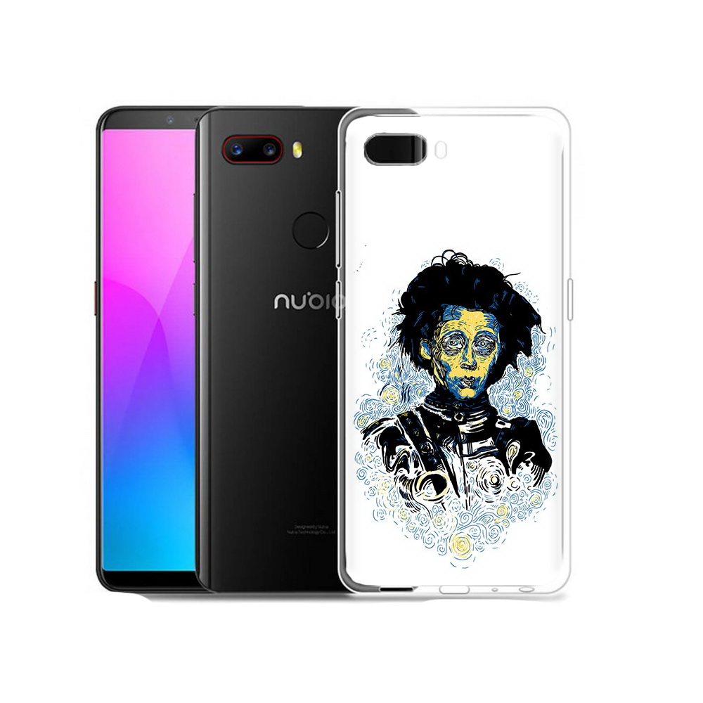 

Чехол MyPads Tocco для ZTE Nubia Z18 парень черно-белый абстракция (PT115657.463.535), Прозрачный, Tocco