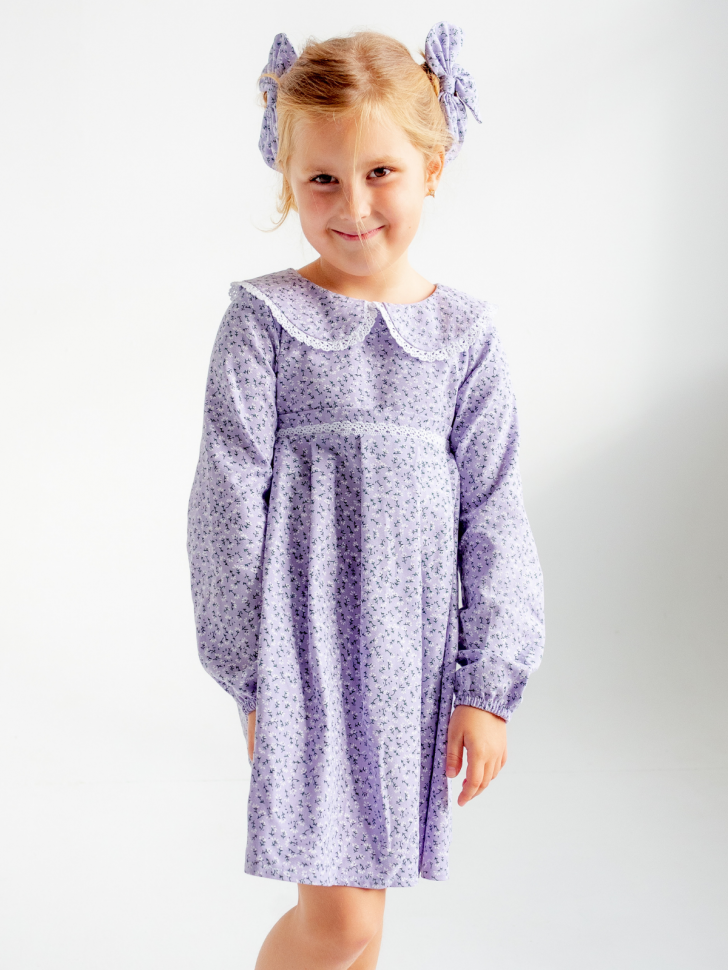 Платье детское MOUN Василек, сиреневое, 92, 1шт