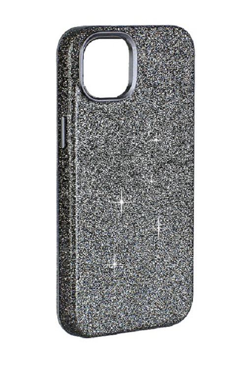

Чехол iPhone 15 Pro Max Sparkle, серый с блестками (IS799090)