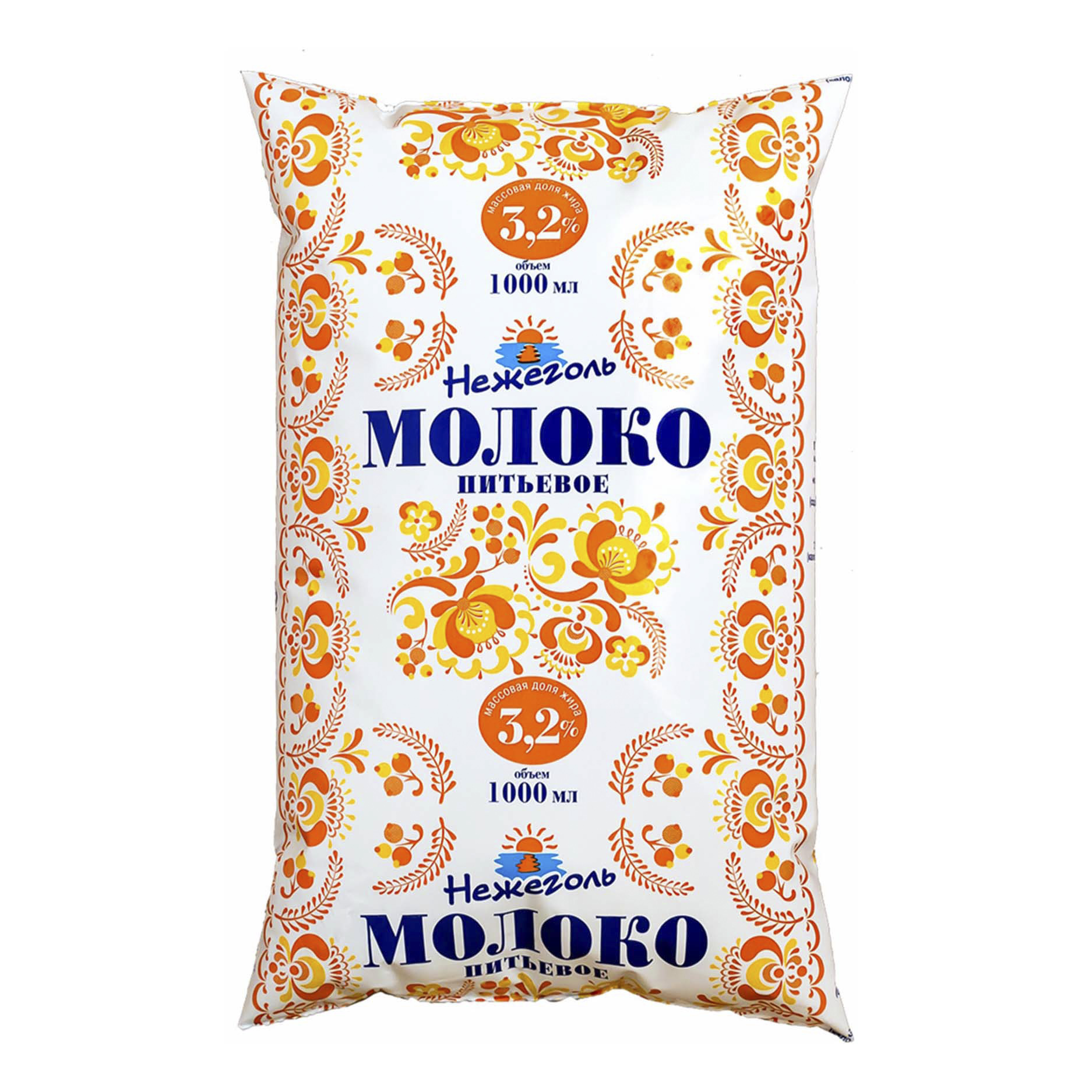 

Молоко 3,2% пастеризованное 1 л Нежеголь