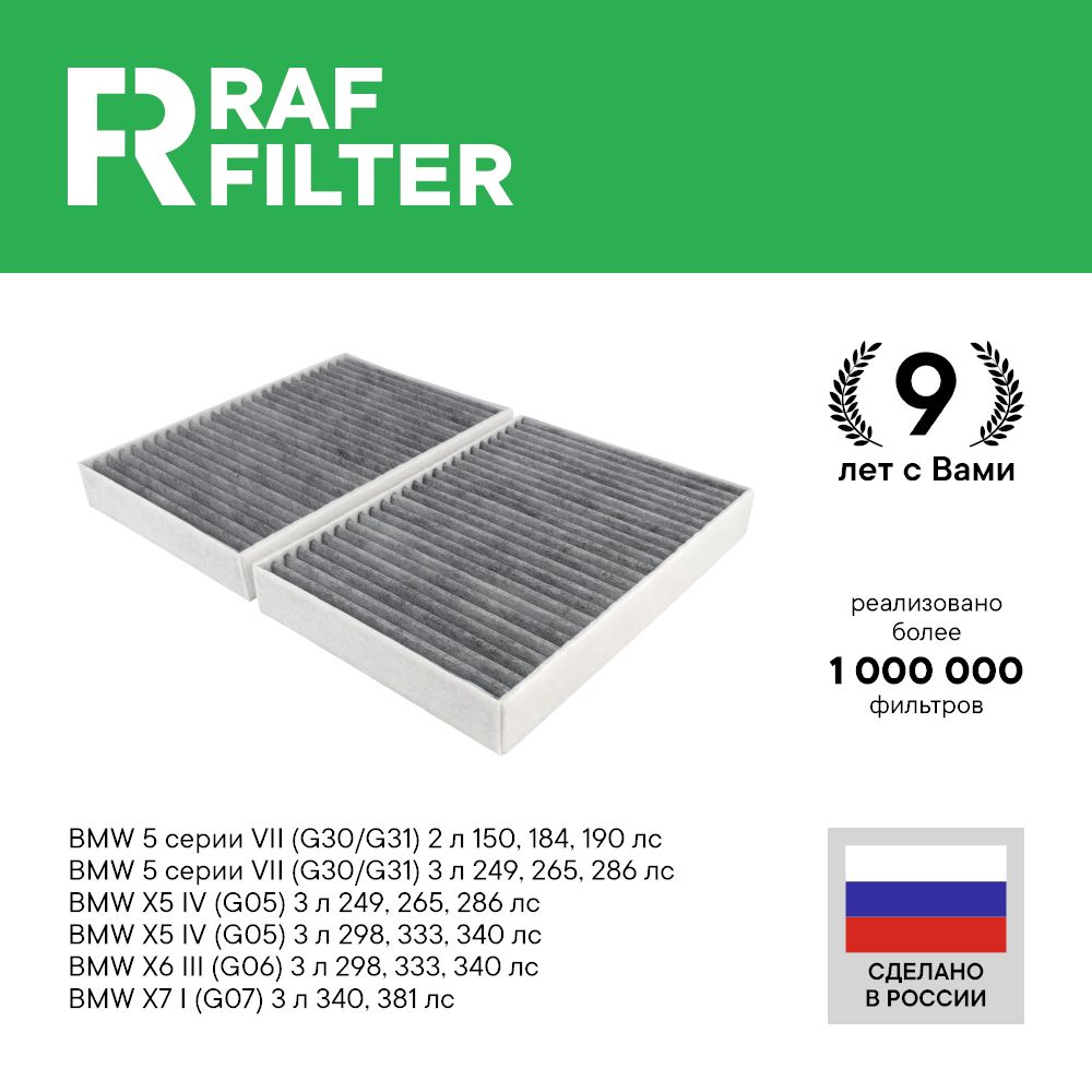 

Фильтр салона RAF Filter RSTC009BM BMW X5 g05, 5 g30 g31, X6 g06, X7 g07, 7 g11/g12