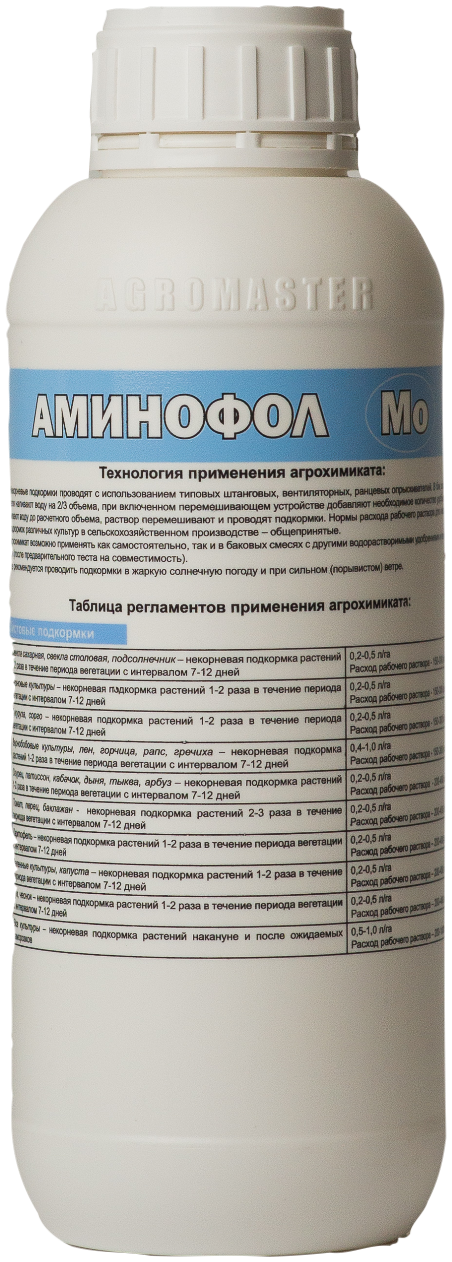 

Минеральное удобрение комплексное АгроМастер Аминофол Мо 22512 1 л