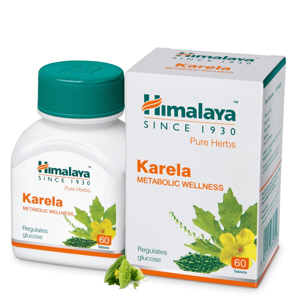 фото Препарат для регуляции сахара в крови himalaya herbals karela таблетки 60 шт. himalaya drug company