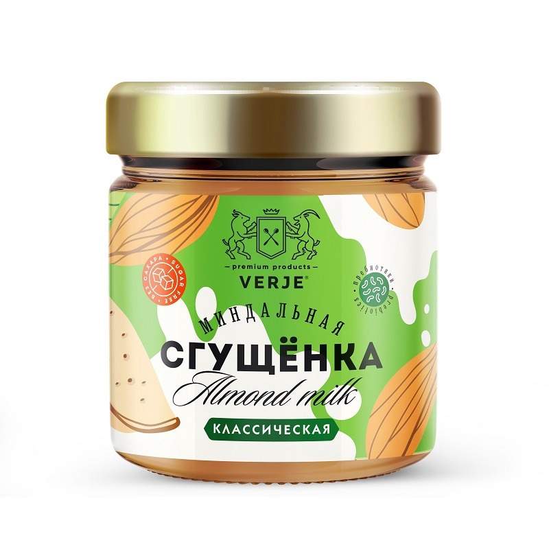 

Сгущенка Almond milk на миндальном молоке классическая