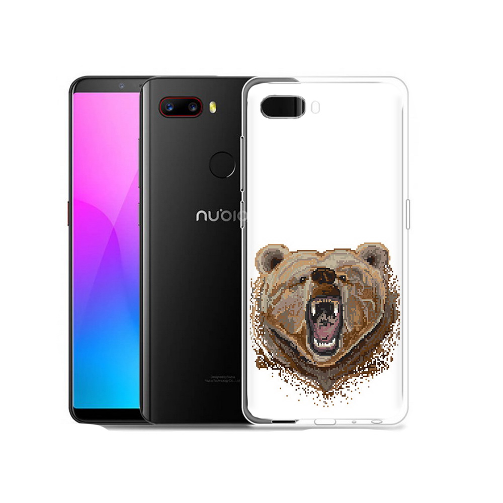

Чехол MyPads Tocco для ZTE Nubia Z18 пиксельный медведь (PT115657.463.539), Прозрачный, Tocco