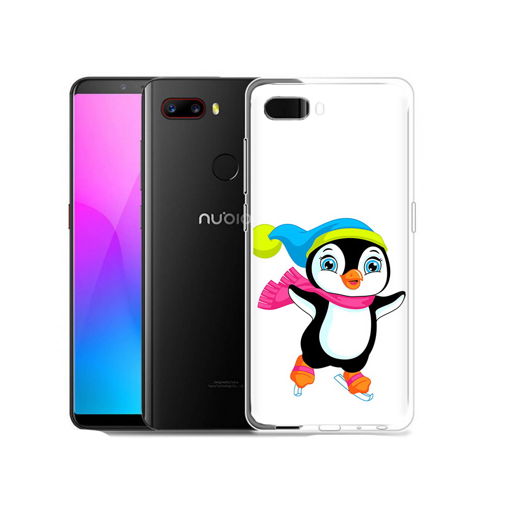 

Чехол MyPads Tocco для ZTE Nubia Z18 пингвин на коньках (PT115657.463.540), Прозрачный, Tocco