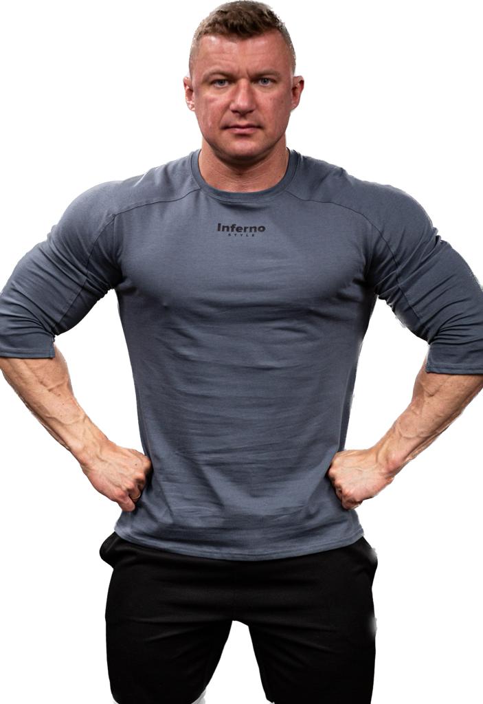 

Лонгслив мужской INFERNO style Ф-006 серый 2XL, Ф-006
