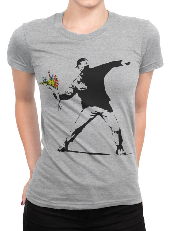 

Футболка женская Dream Shirts Бэнкси серая XL, Серый, Бэнкси