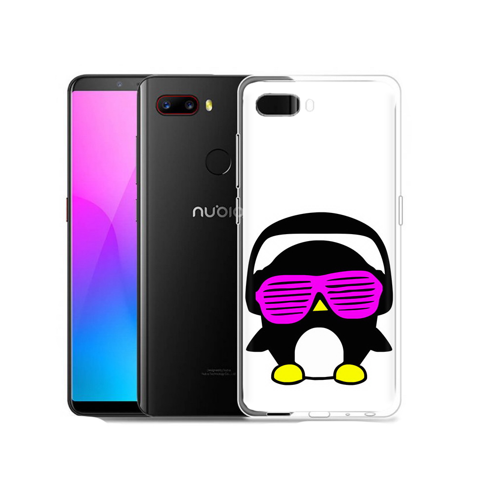 

Чехол MyPads Tocco для ZTE Nubia Z18 пингвин (PT115657.463.541), Прозрачный, Tocco